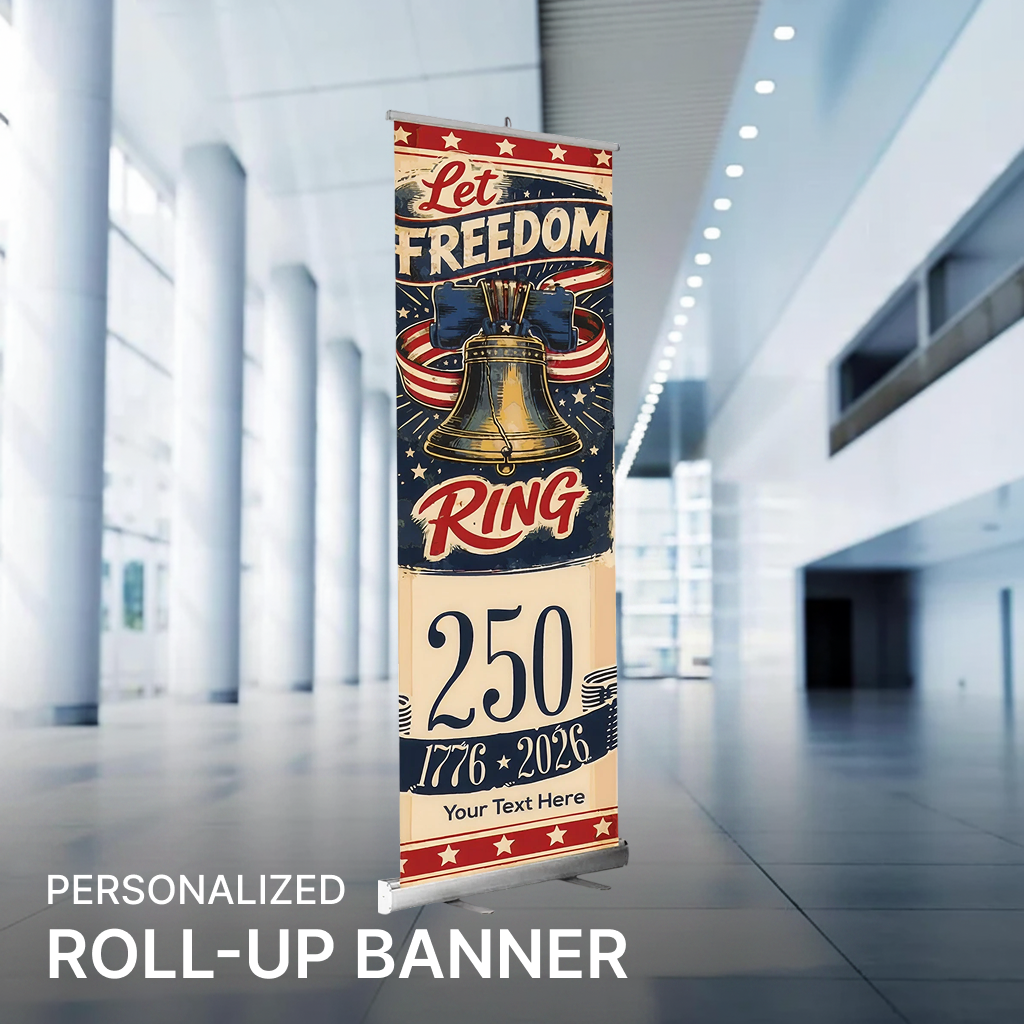 Per Design 250th 4th of July Retractable Banner Design 4