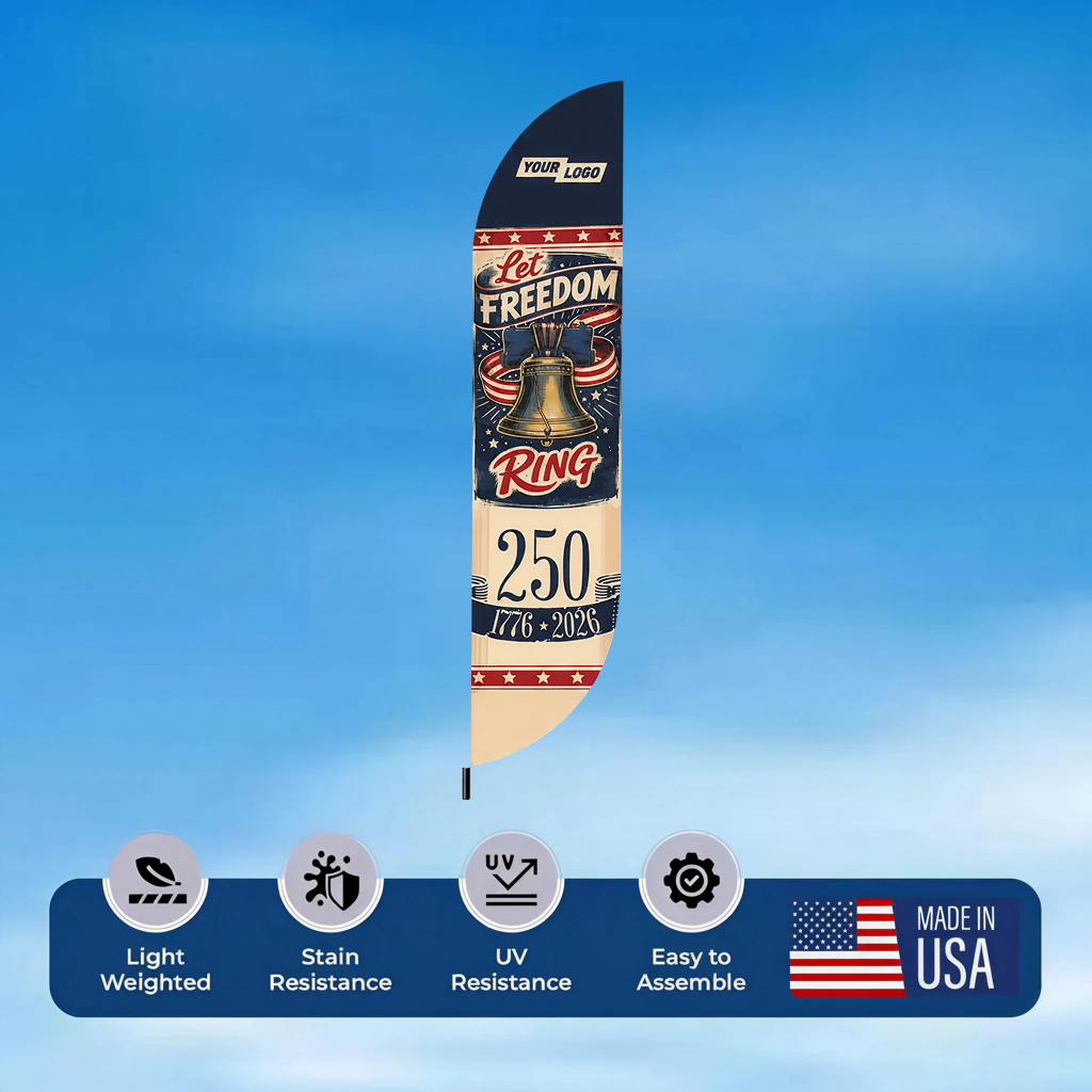 Pre Design 250th 4th of July Feather Flag Design 1