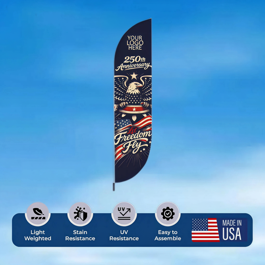 Pre Design 250th 4th of July Feather Flag Design 5