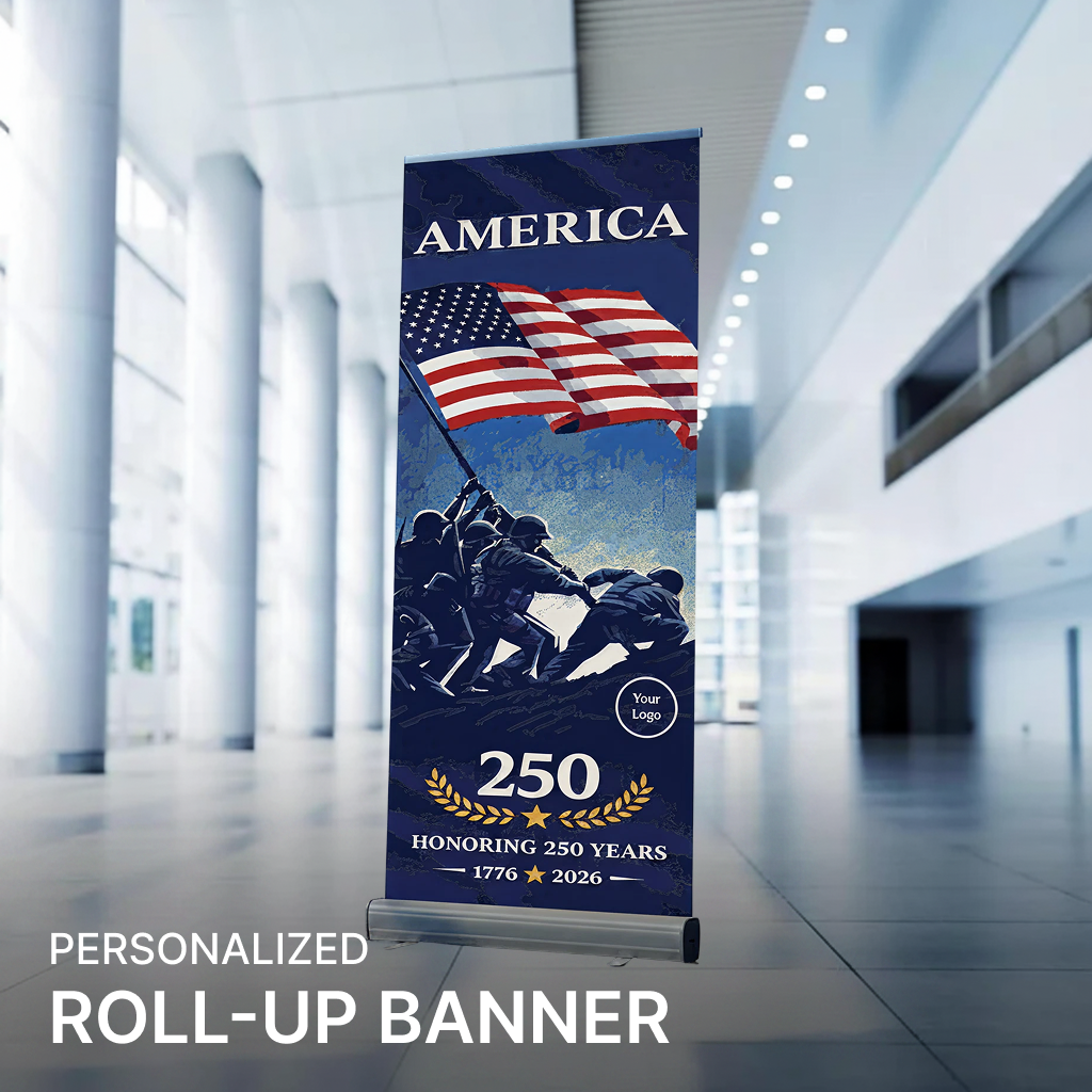 Per Design 250th 4th of July Retractable Banner Design 2