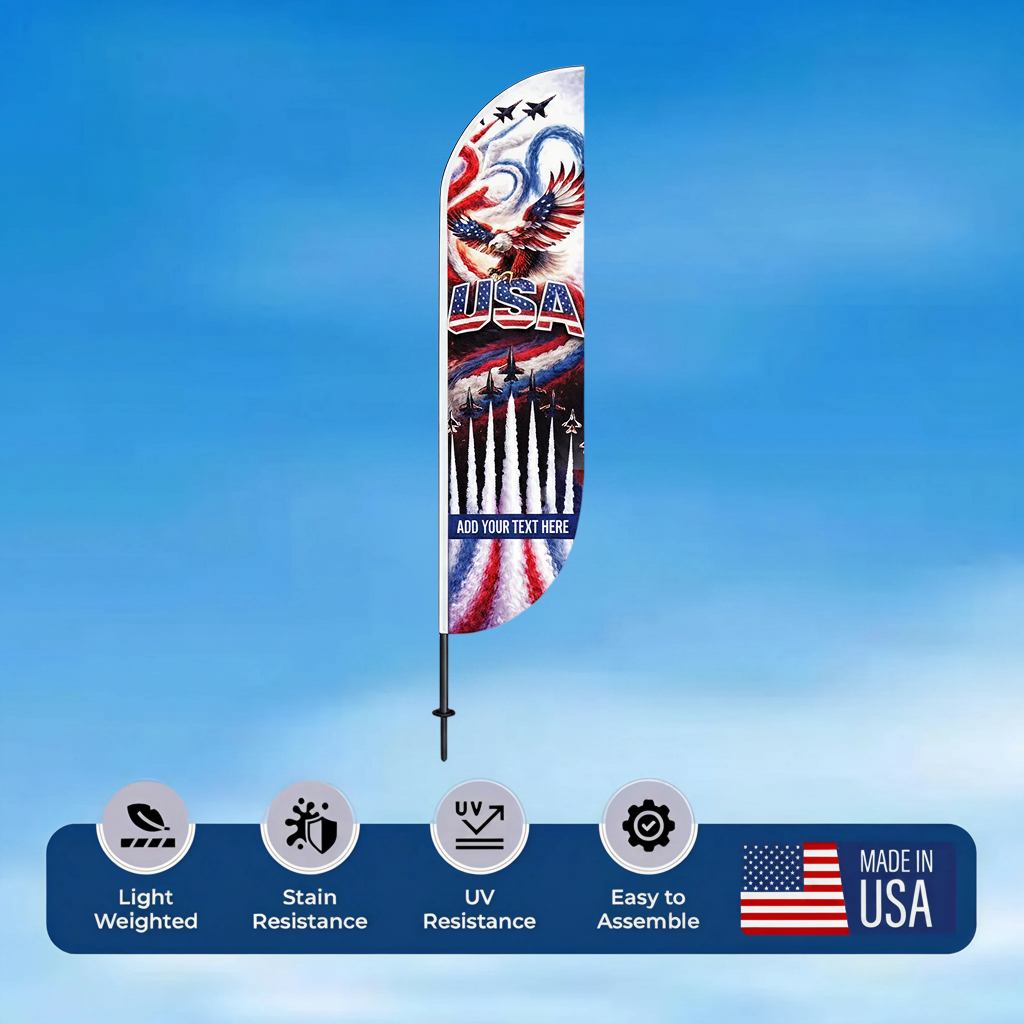 Pre Design 250th 4th of July Feather Flag Design 2