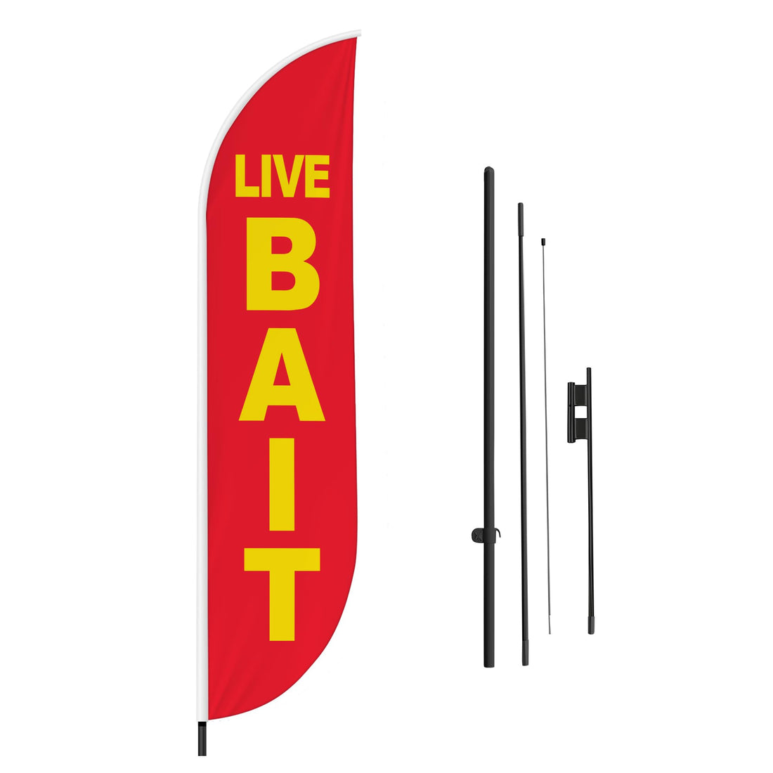 LIVE BAIT FEATHER FLAG