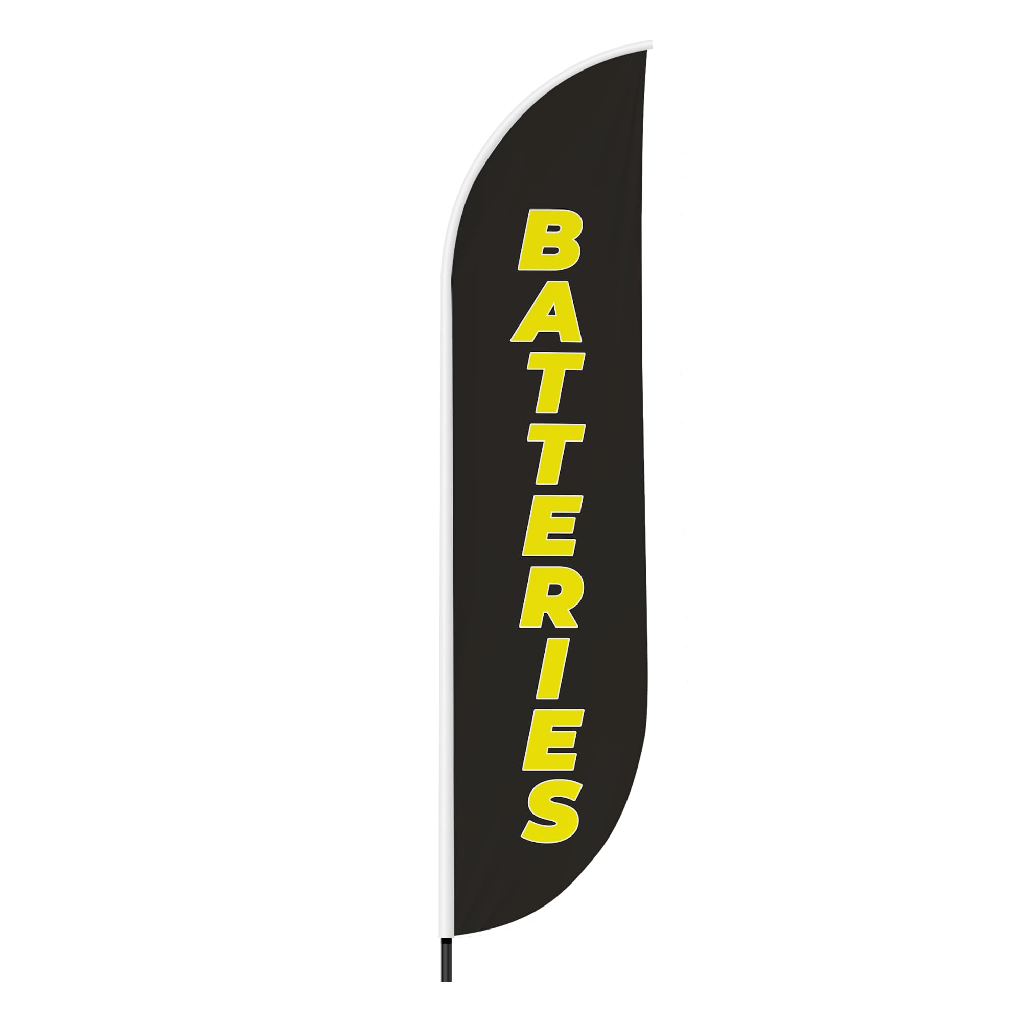 BATTERIES FEATHER FLAG