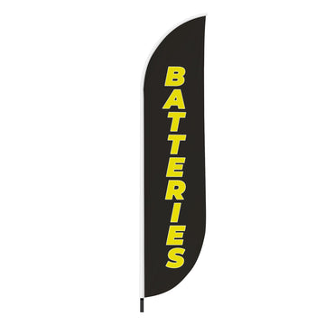 BATTERIES FEATHER FLAG