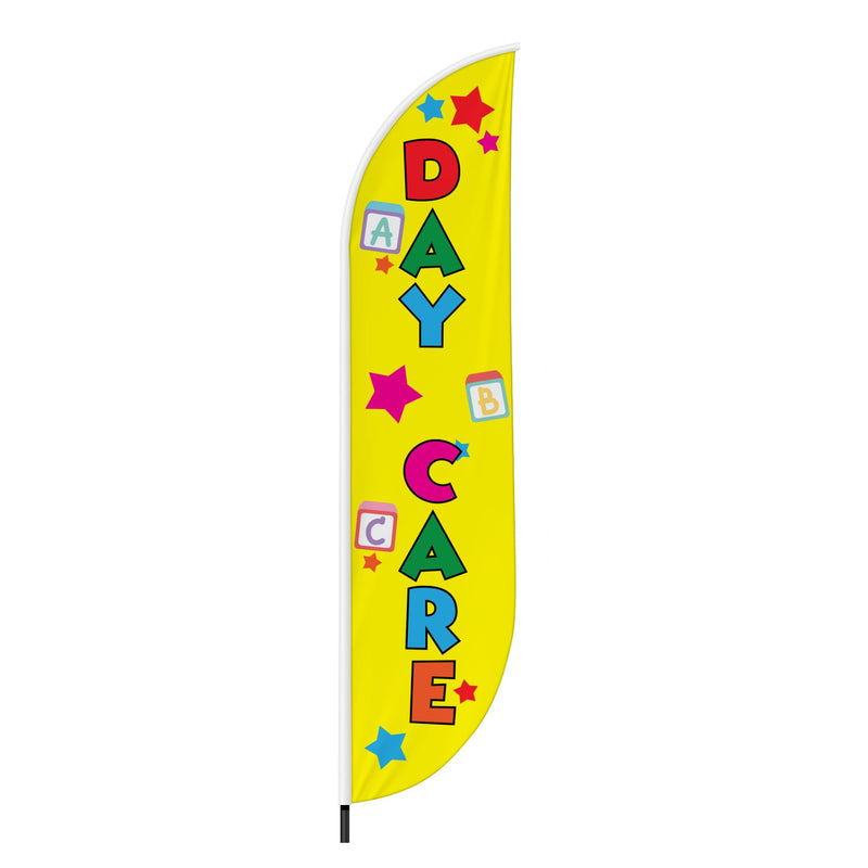 DAY CARE 2 FEATHER FLAG