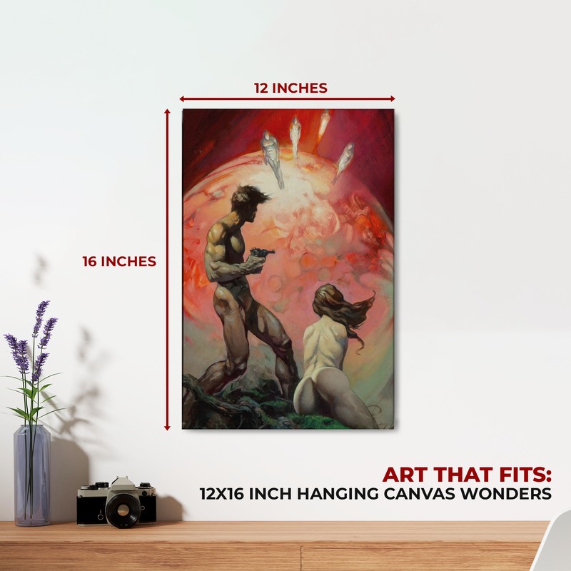 FRANK FRAZETTA RED PLANET MARS WALL CANVAS DECOR
