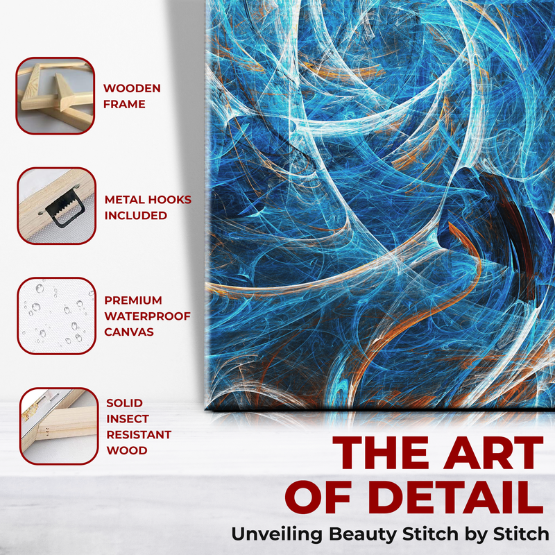 FRACTAL CHAOS CURVES WALL CANVAS DECOR