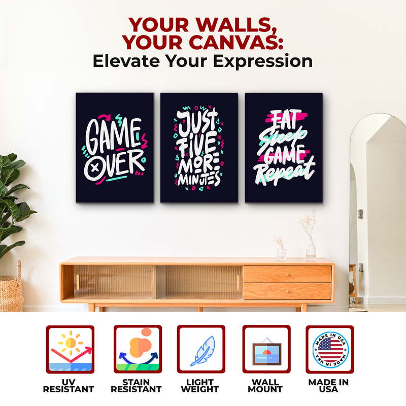 GAME OVER CANVAS DECOR