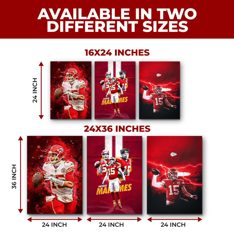 PATRICK MAHOMES KC CHIEFS WALL CANVAS