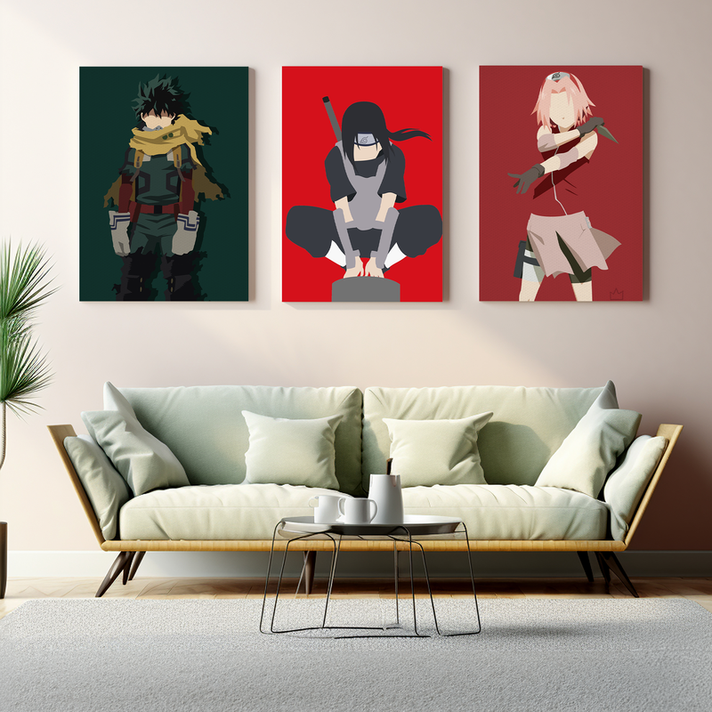 NARUTO & HERO ACADEMY WALL CANVAS