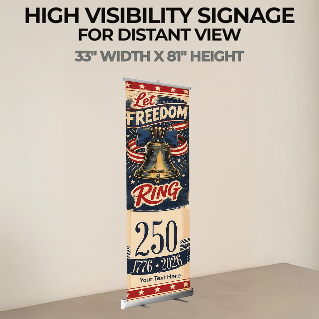 Per Design 250th 4th of July Retractable Banner Design 4