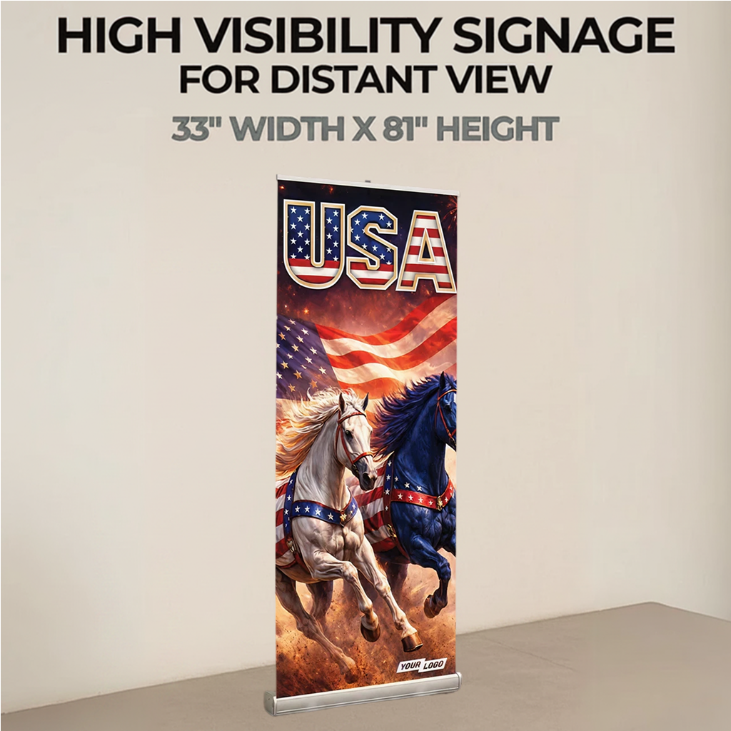 Per Design 250th 4th of July Retractable Banner Design 3