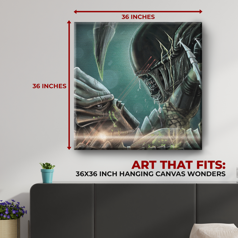 ALIENS VS PREDATOR WALL CANVAS DECOR