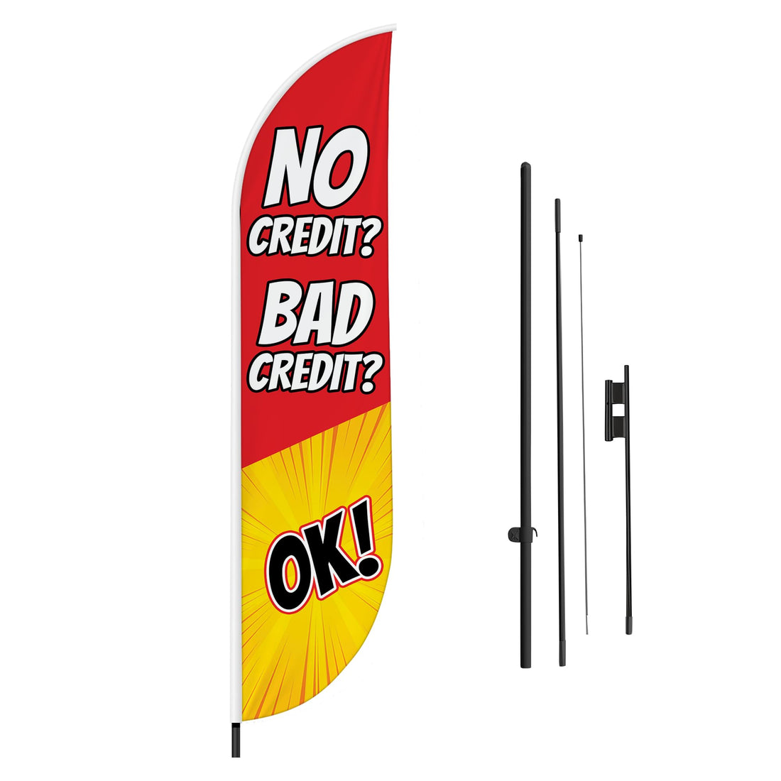 CREDIT FEATHER FLAG