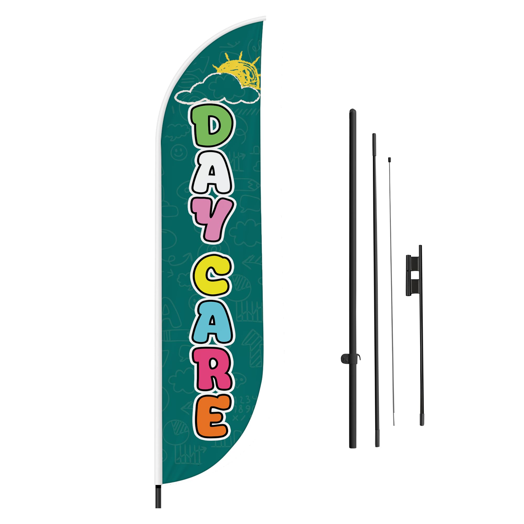 DAY CARE FEATHER FLAG