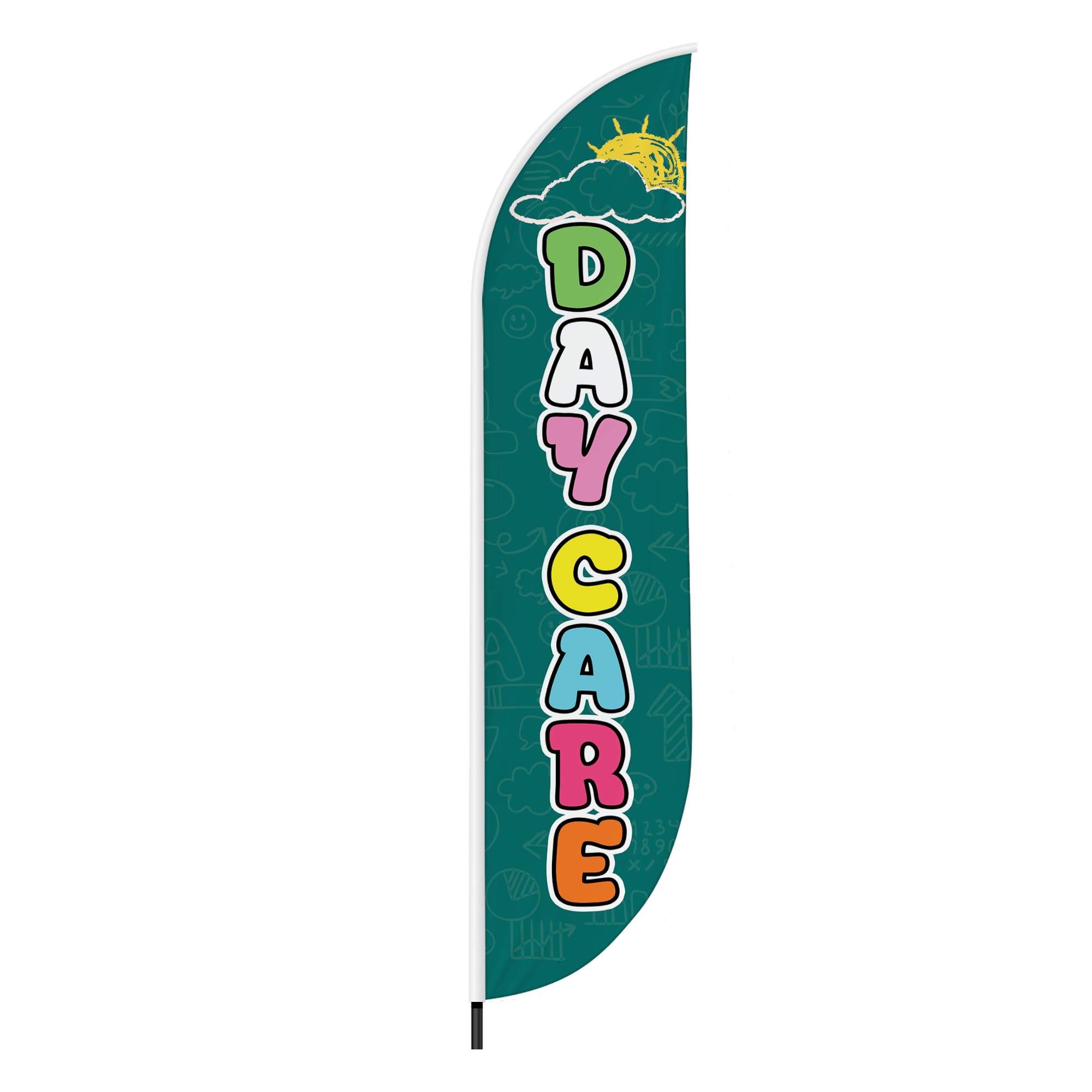 DAY CARE FEATHER FLAG
