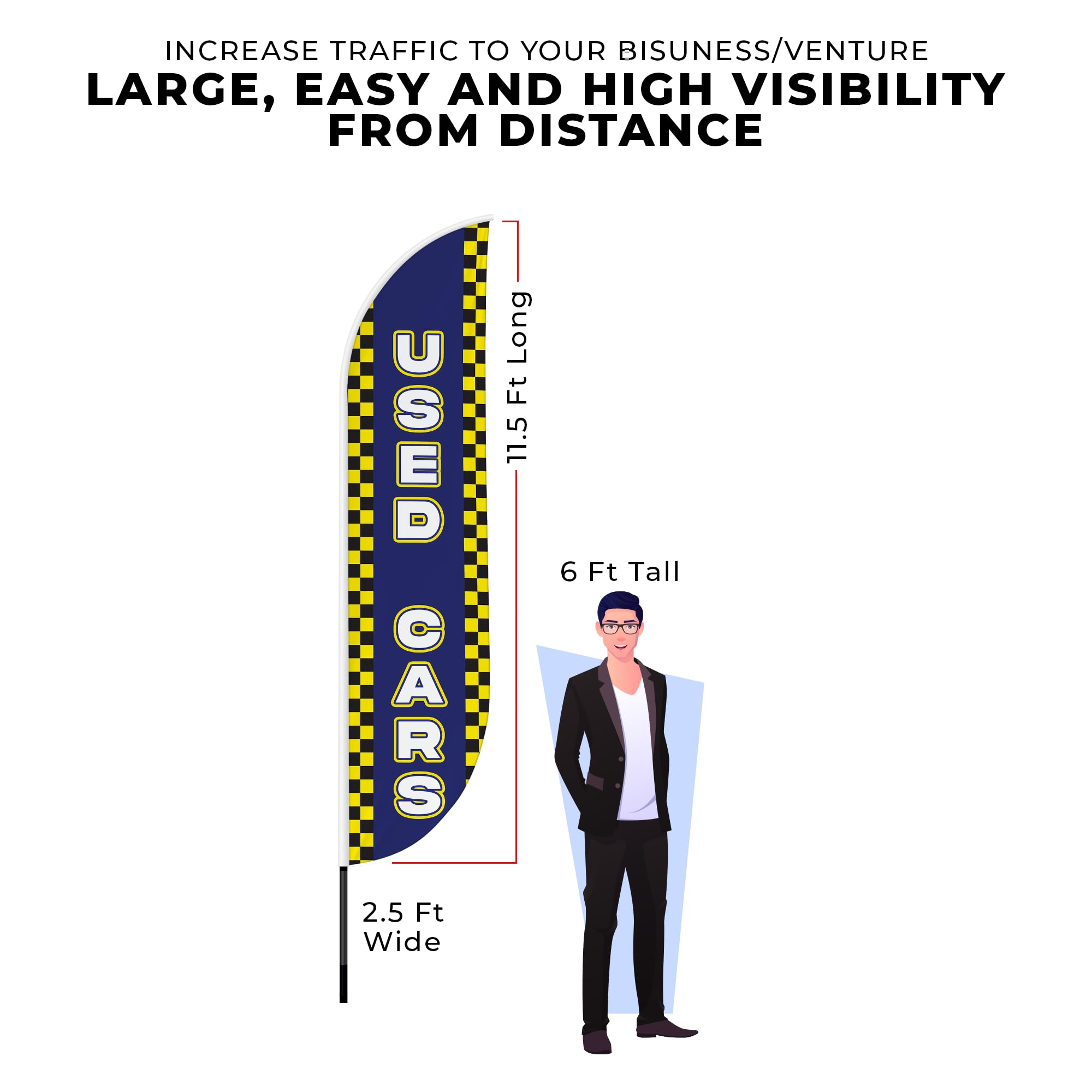 USED CARS FEATHER FLAG