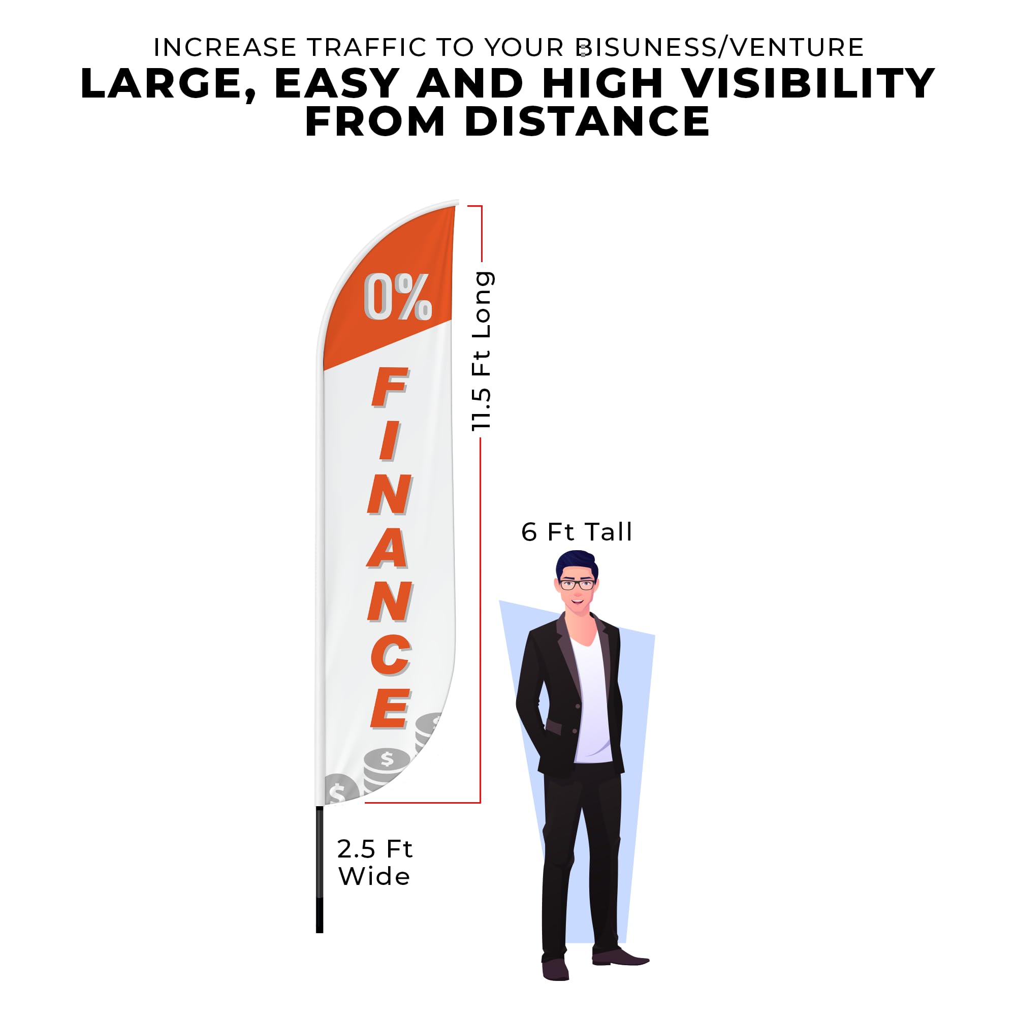 FINANCE FEATHER FLAG