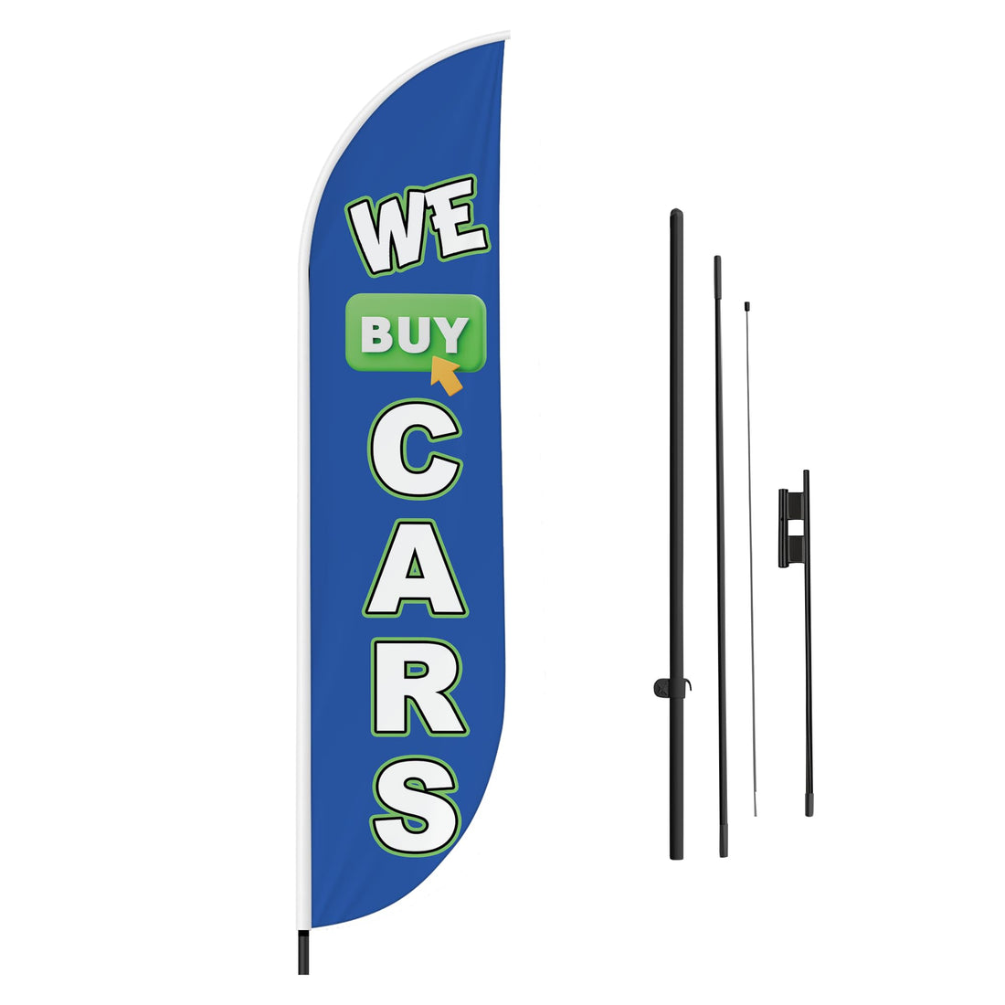 WE BUY CARS FEATHER FLAG