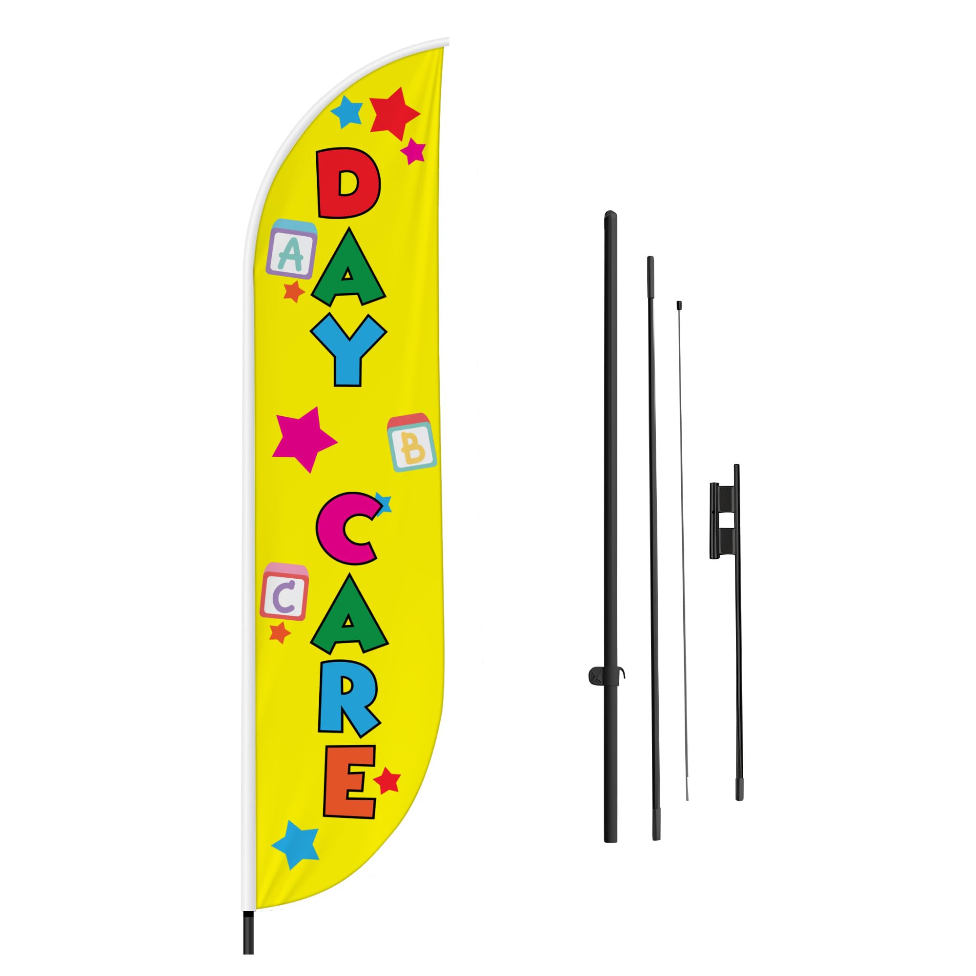 DAY CARE 2 FEATHER FLAG