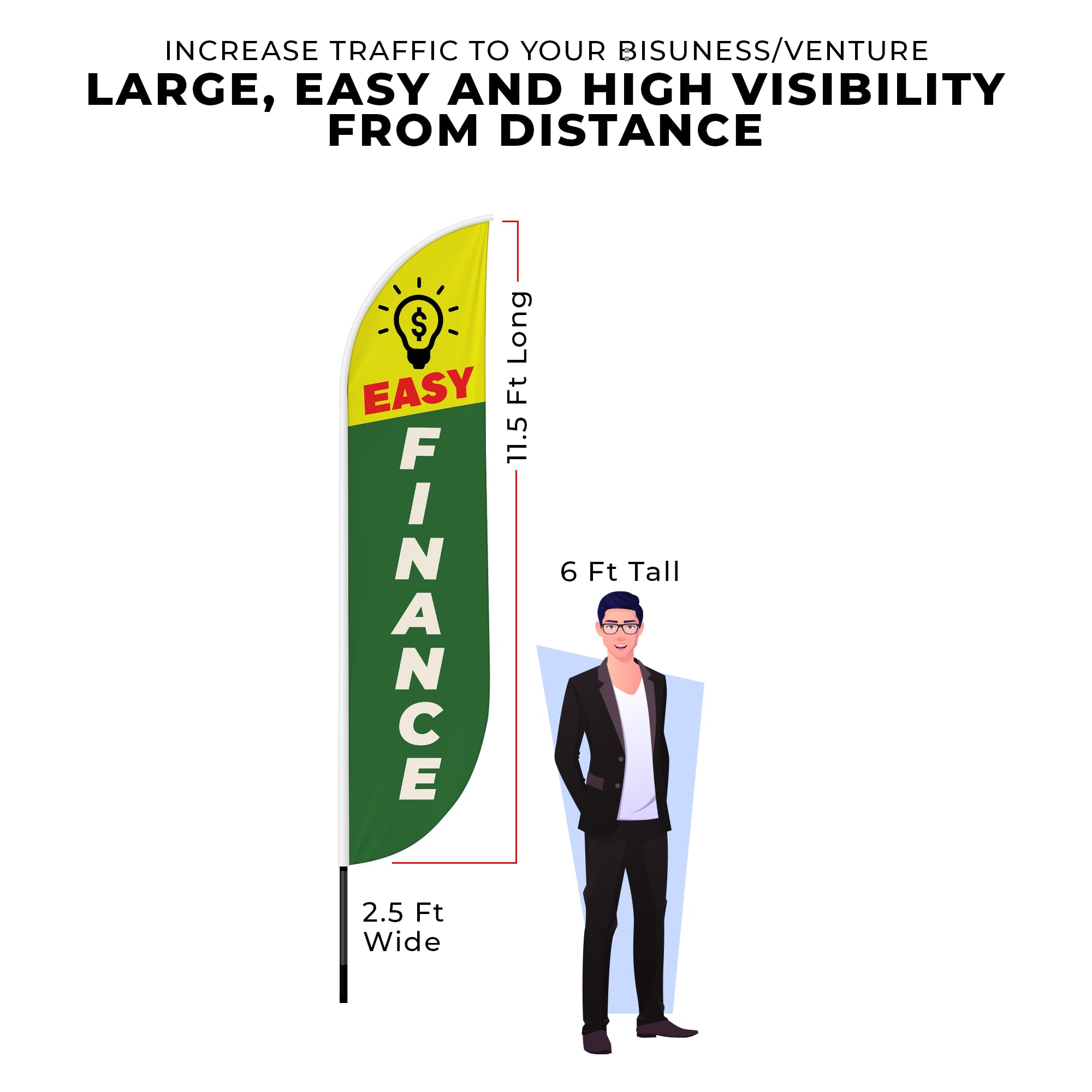 EASY FINANCE FEATHER FLAG