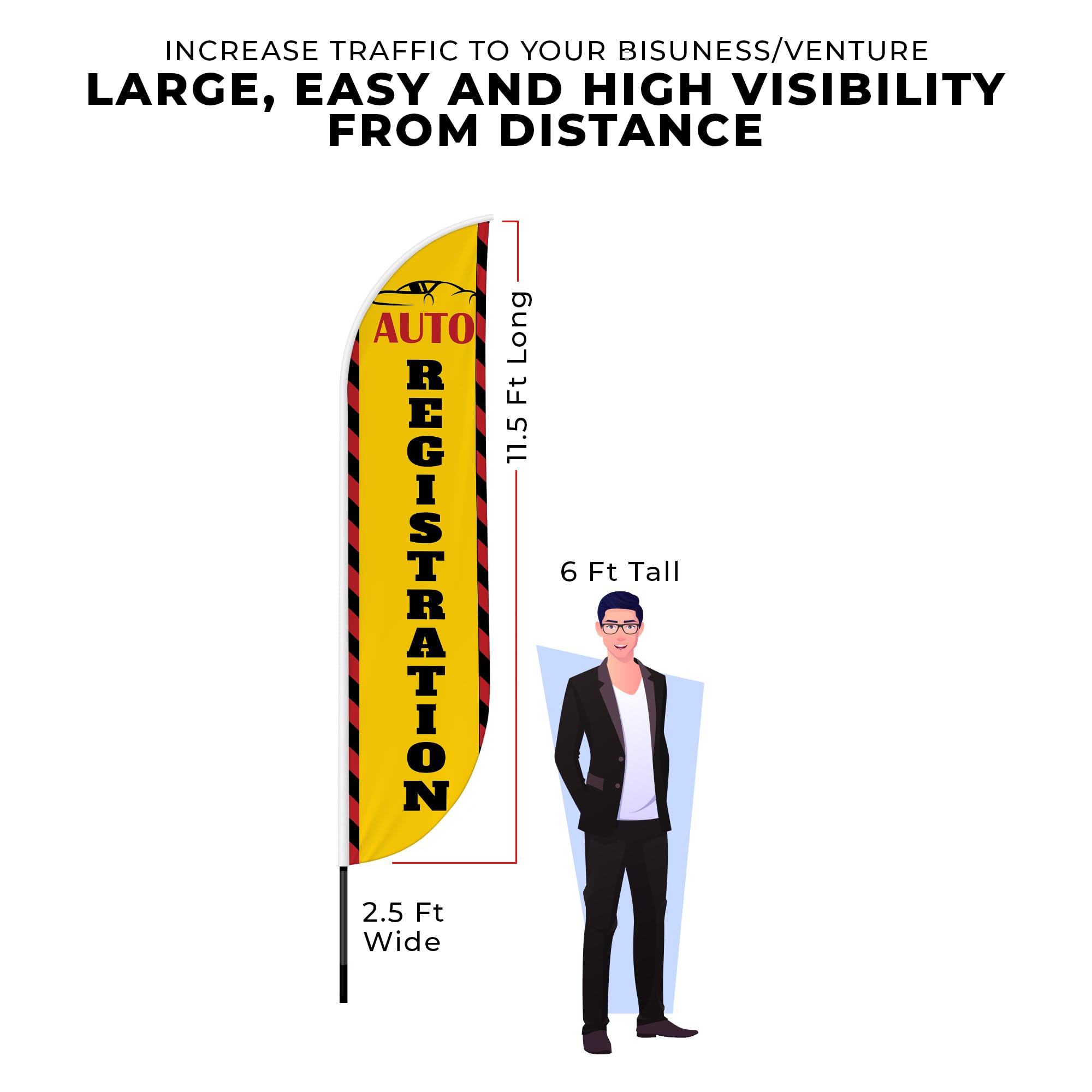 REGISTRATION FEATHER FLAG