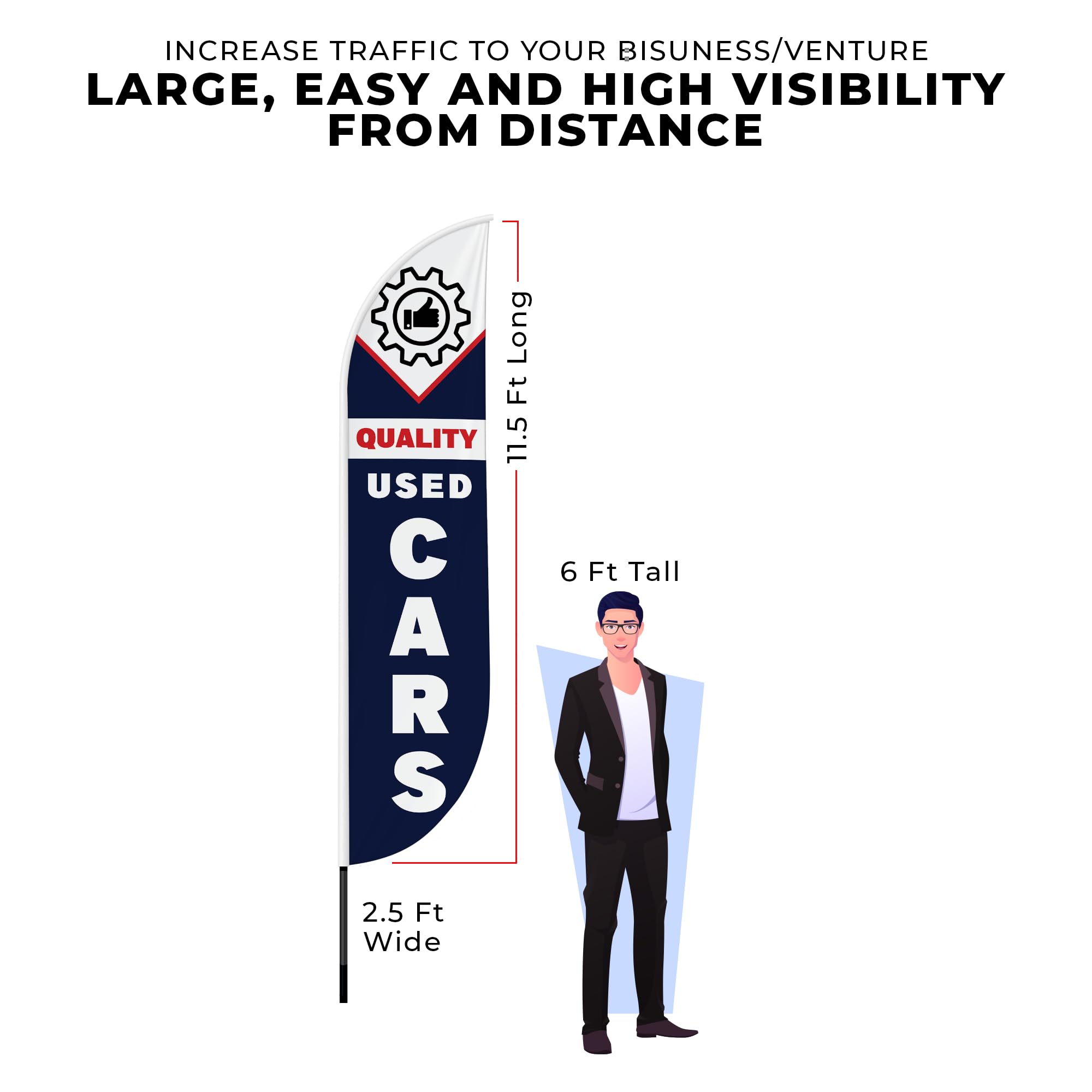 QUALITY CARS FEATHER FLAG