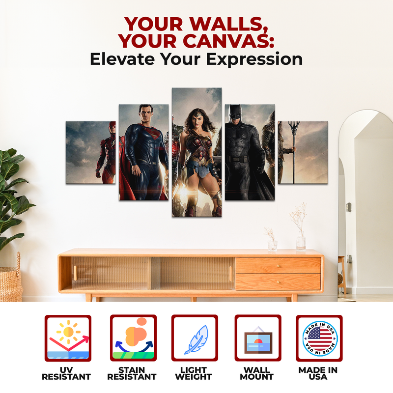 JUSTICE LEAGUE THE MOVIE WALL CANVAS