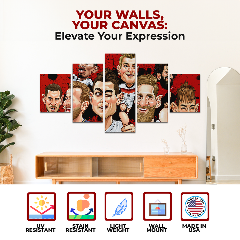 RONALDO, MESSI & MORE MVP COMIC DECOR CANVAS