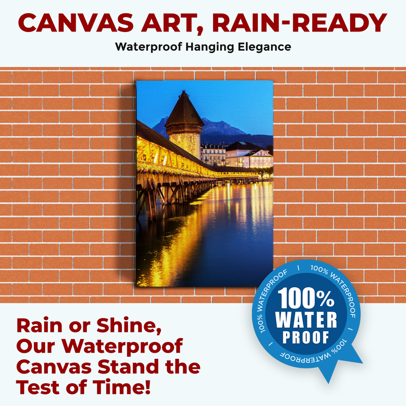 CHAPEL BRIDGE SWITZERLAND CANVAS DECOR