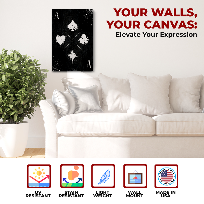 ACE OF CARDS CANVAS DECOR