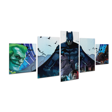 BATMAN HEROES & VILLAINS WALL CANVAS