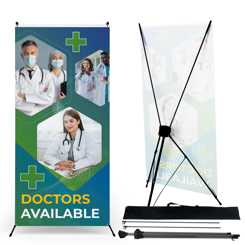 DOCTORS AVAILABLE X-BANNER – Signtextile