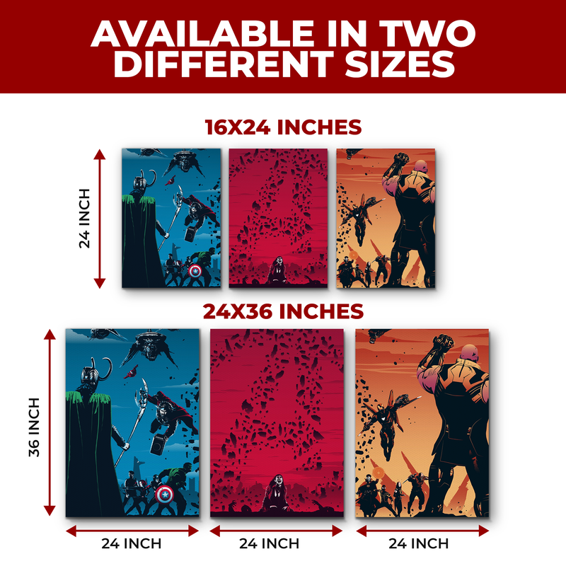 MARVEL UNIVERSE CARTOON CANVAS DECOR