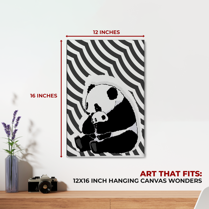 PANDA & BABY PANDA CANVAS DECOR
