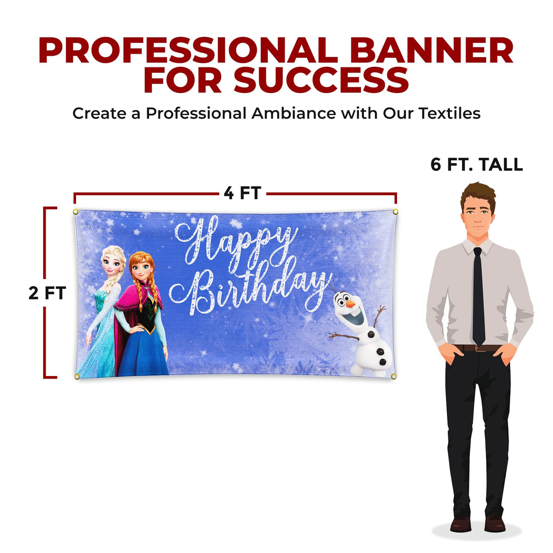 HAPPY BIRTHDAY FROZEN LARGE BANNER