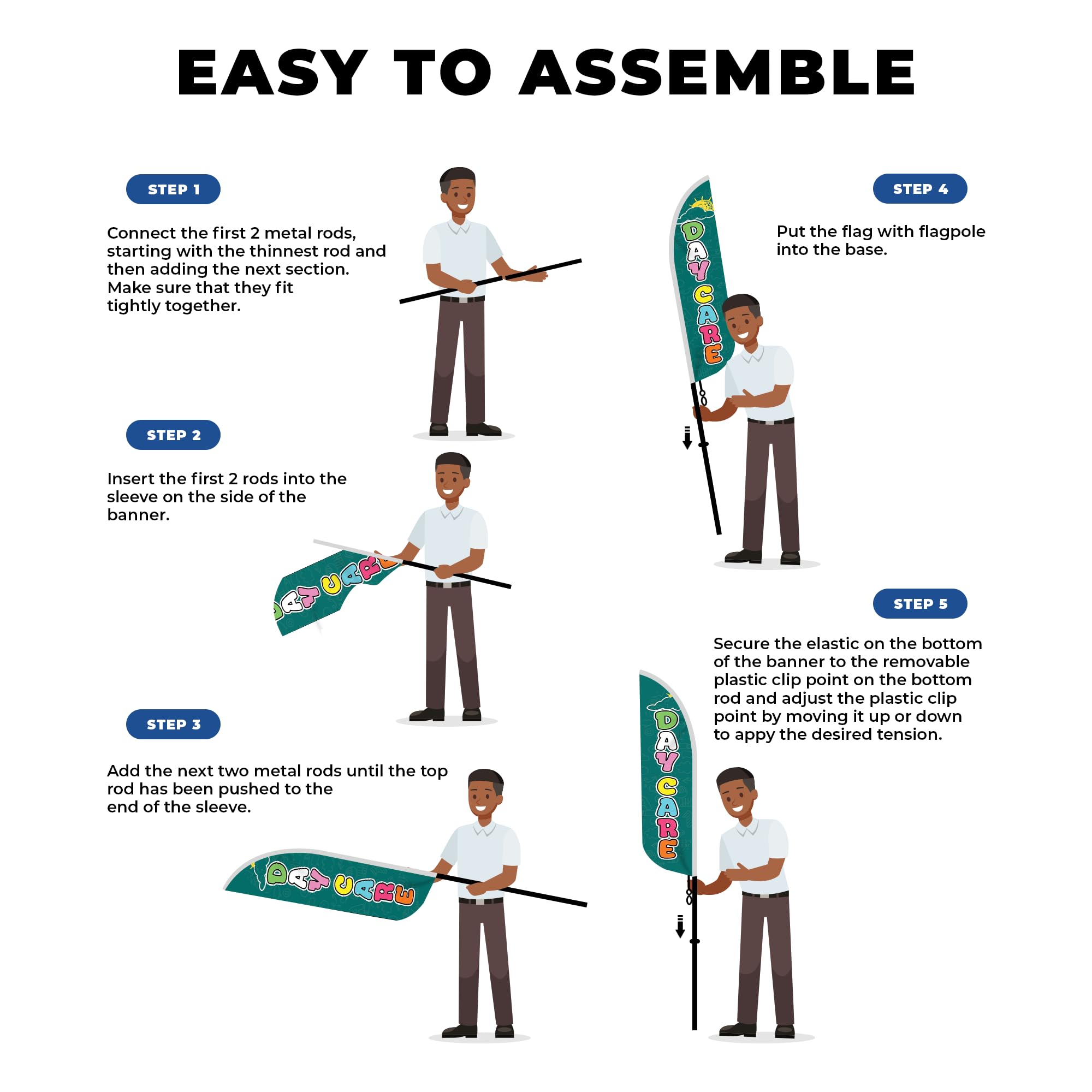 DAY CARE FEATHER FLAG