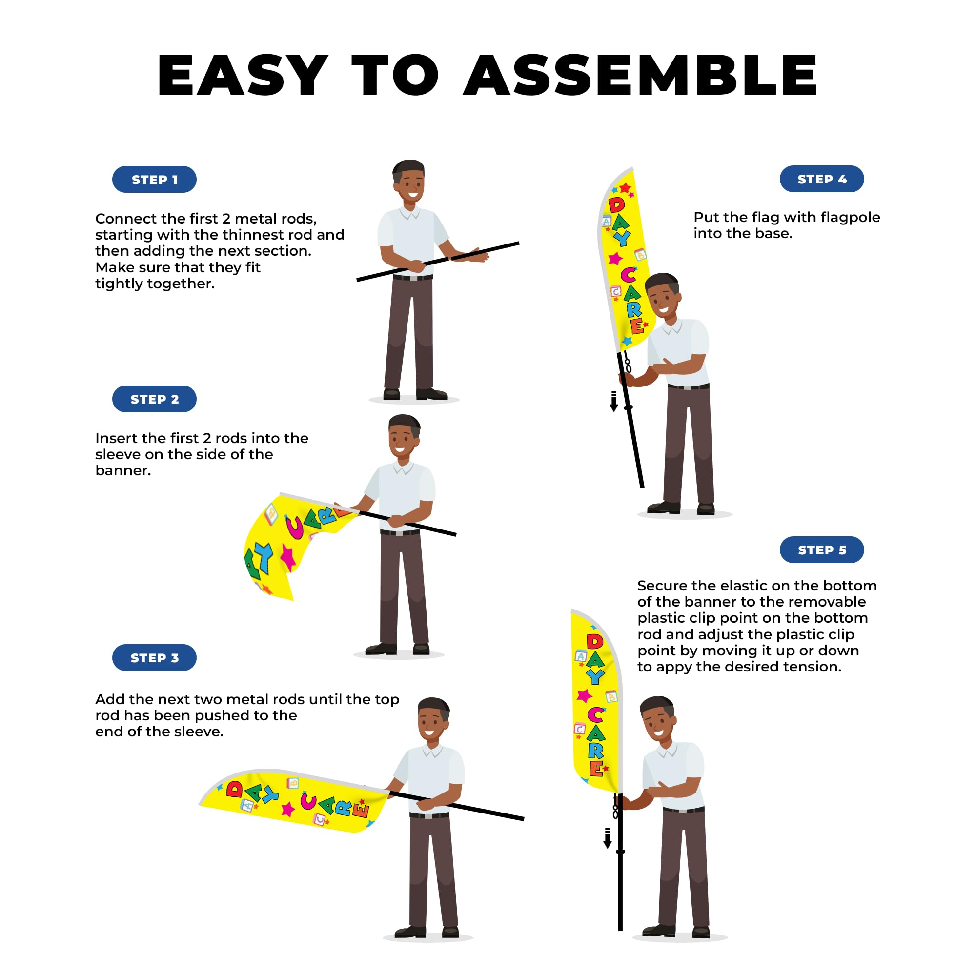 DAY CARE 2 FEATHER FLAG