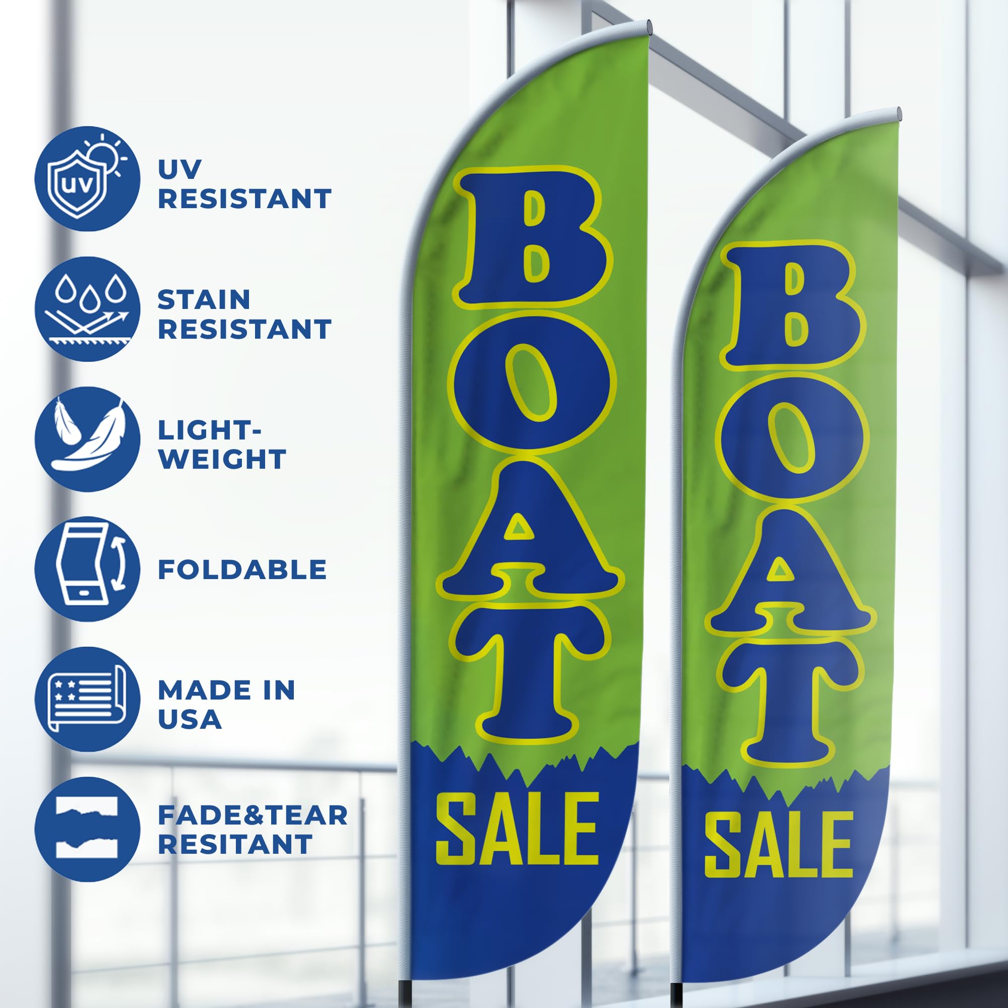 BOAT SALE FEATHER FLAG