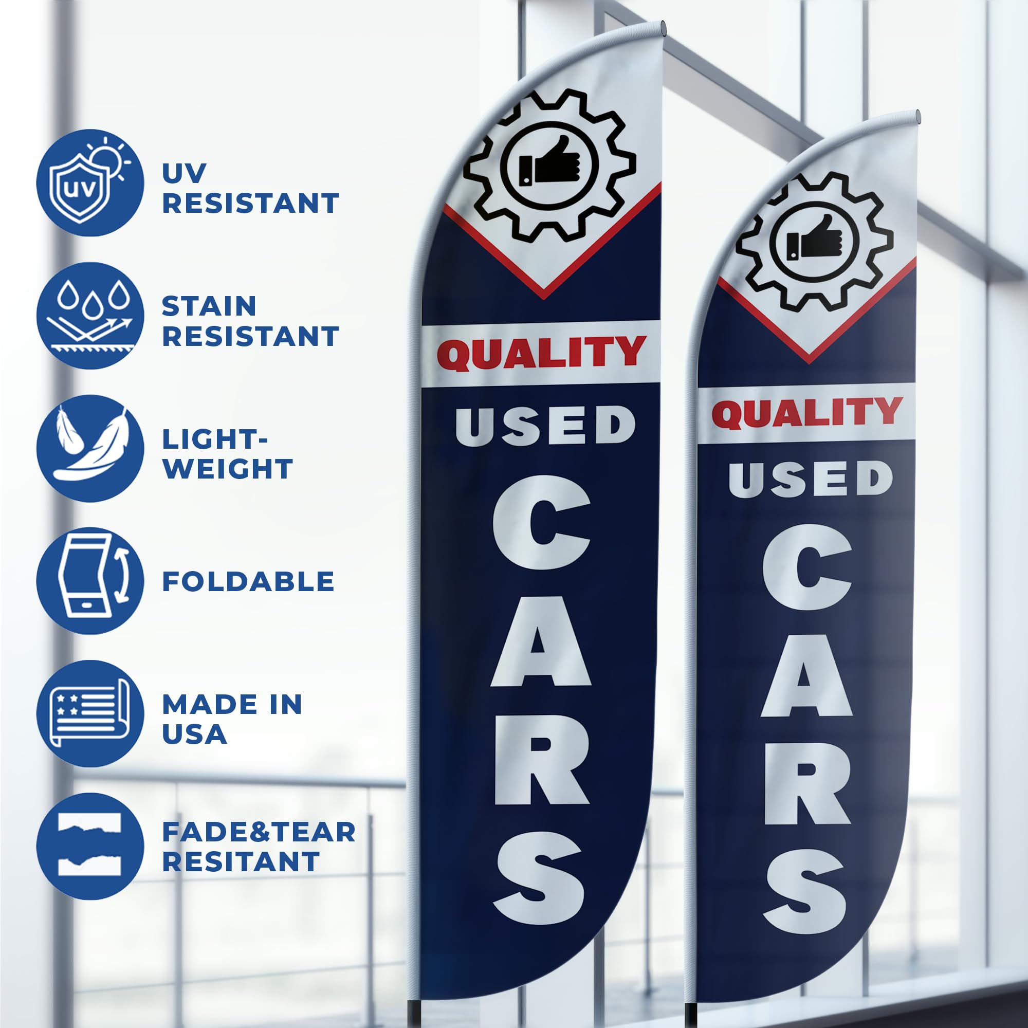 QUALITY CARS FEATHER FLAG