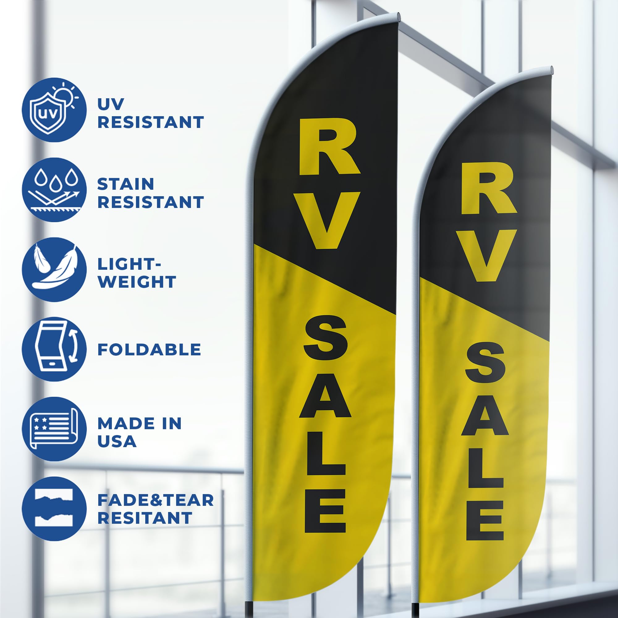 RV SALE FEATHER FLAG