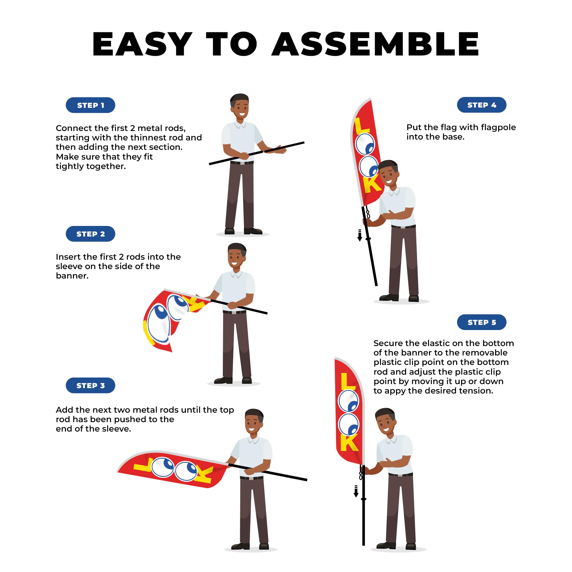 LOOK FEATHER FLAG