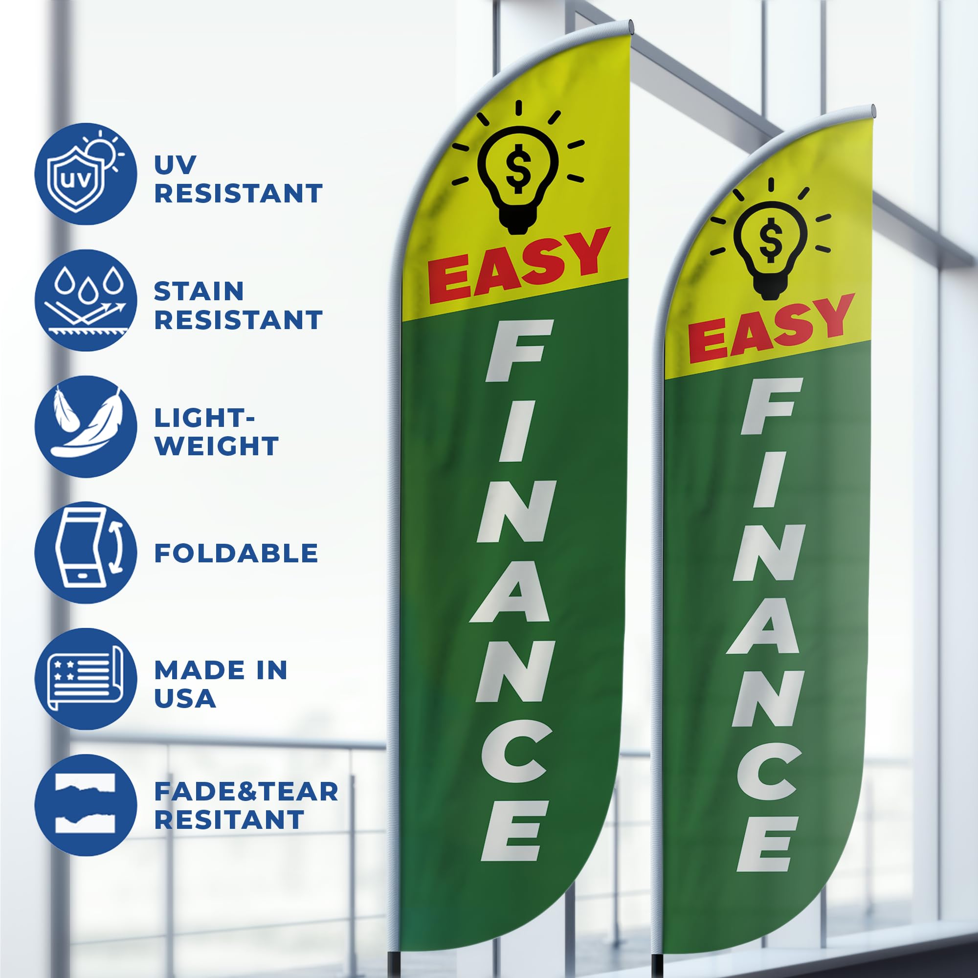 EASY FINANCE FEATHER FLAG