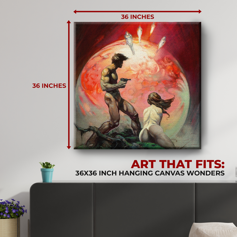 FRANK FRAZETTA RED PLANET MARS WALL CANVAS DECOR