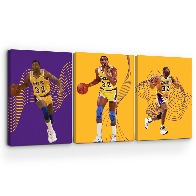 JOHNSON/ LAKERS WALL CANVAS