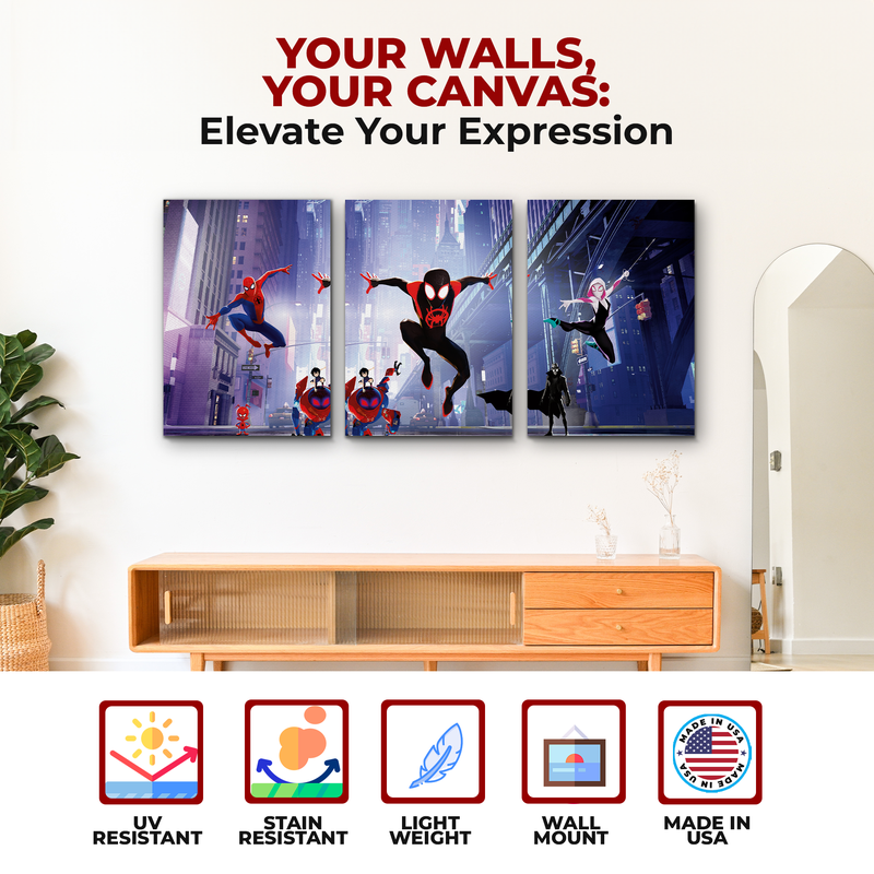 SPIDERMAN & MULTIVERSE FRIENDS CANVAS DECOR