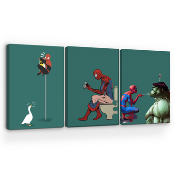FUNNY SPIDERMAN CANVAS DECOR