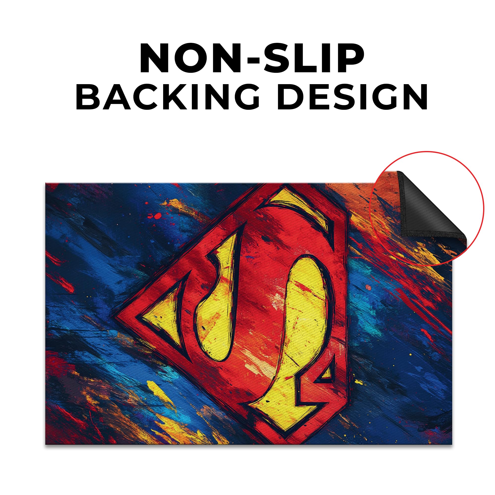 Superman Logo Customized Rug (62x40inch)