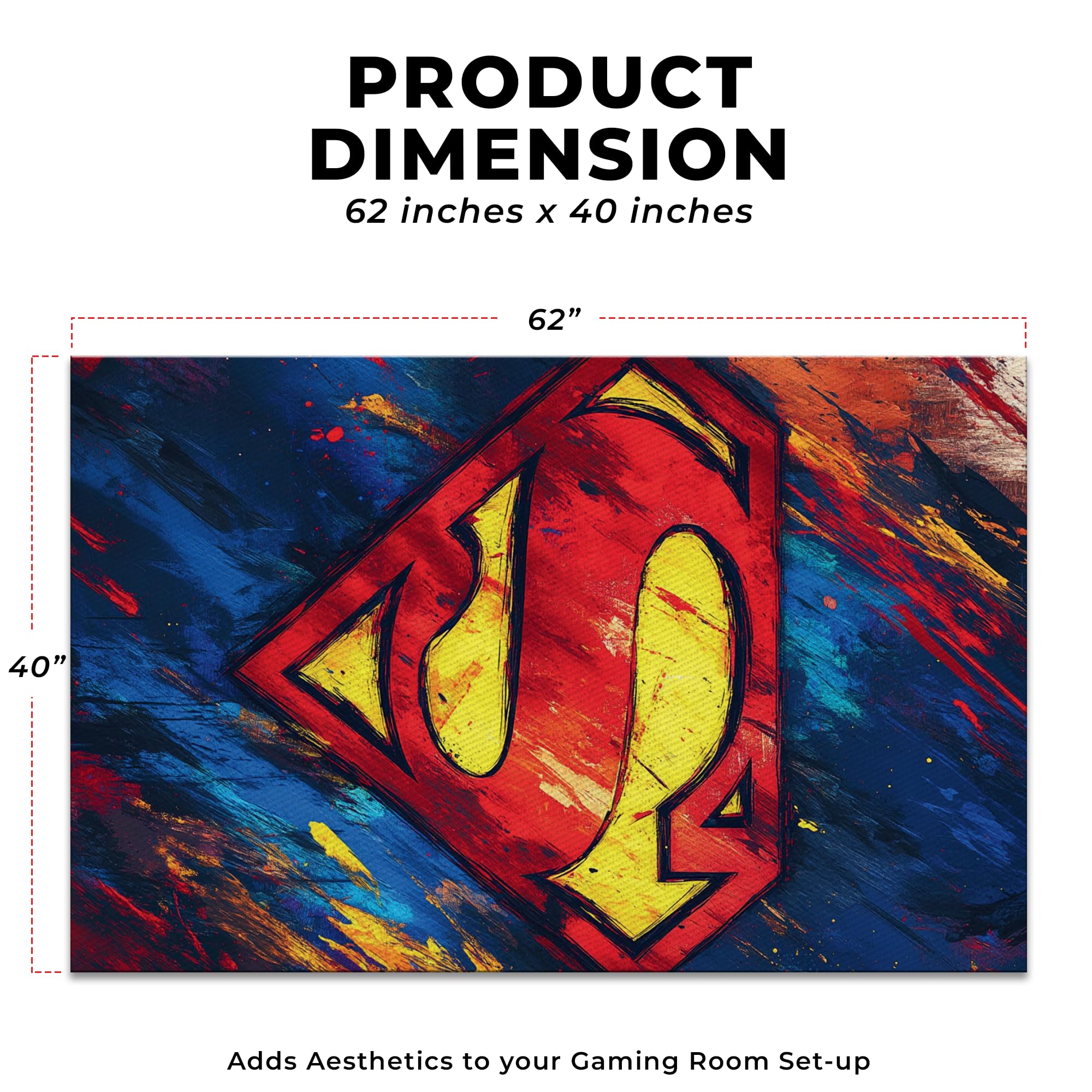Superman Logo Customized Rug (62x40inch)