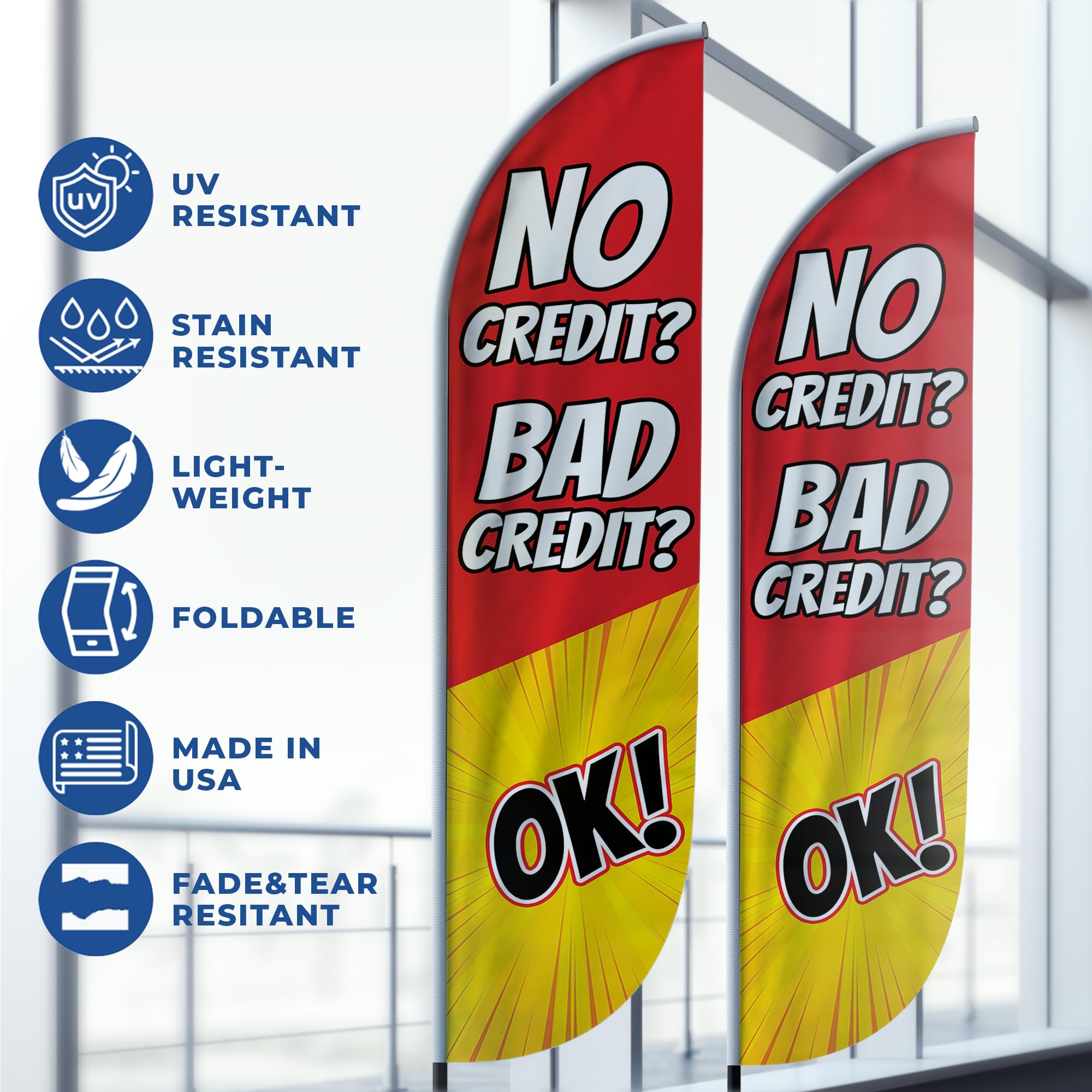 CREDIT FEATHER FLAG